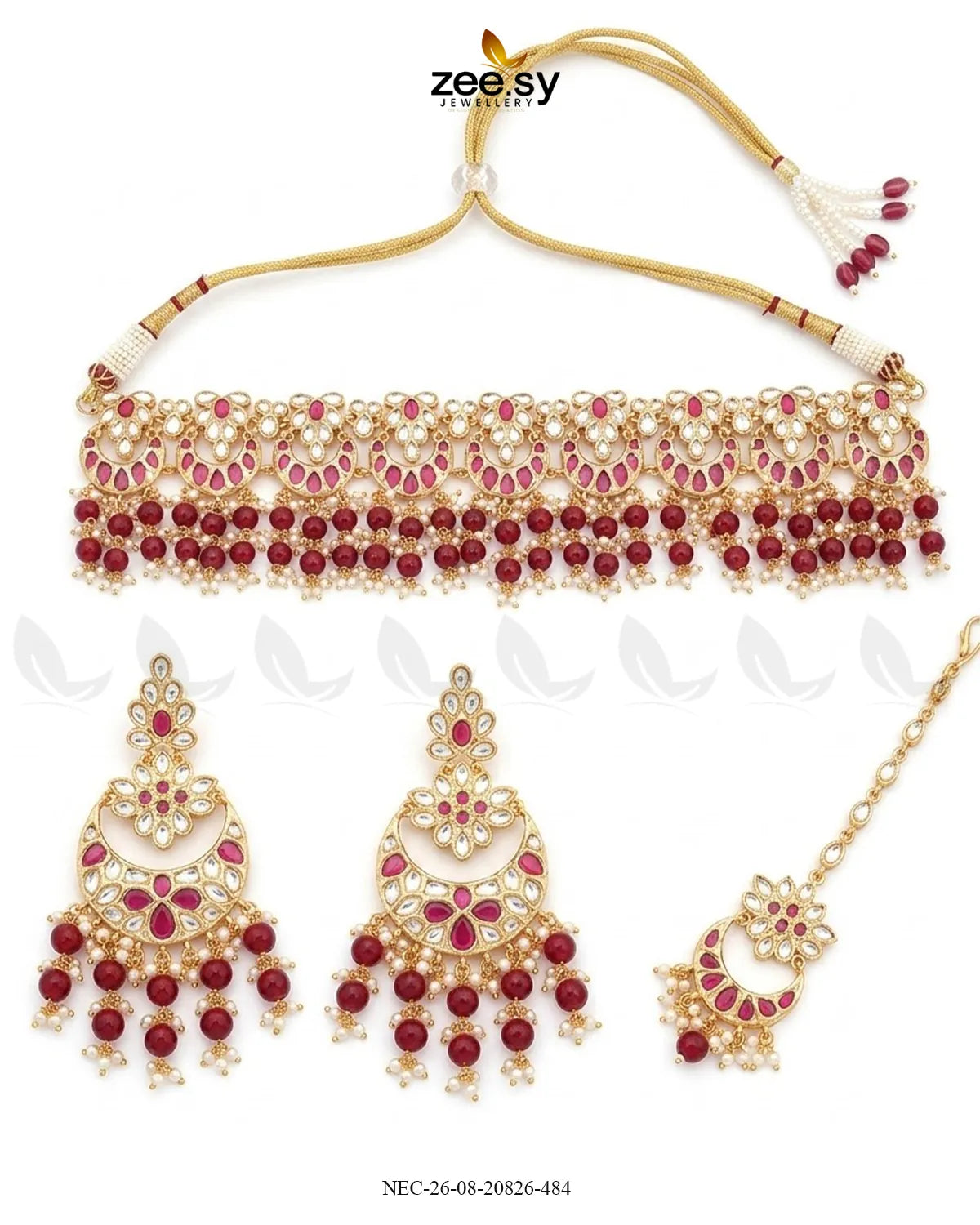 Elysian Chandbali Motif Necklace Set