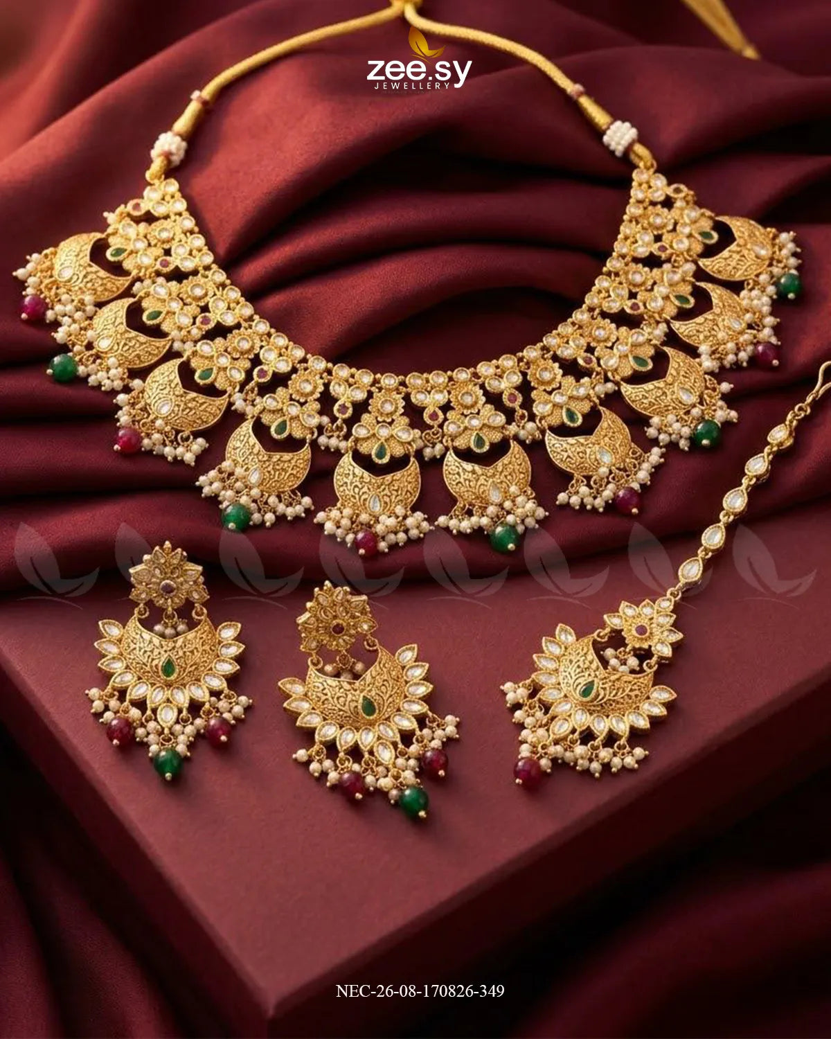 Ember Chand Crescent Necklace Set