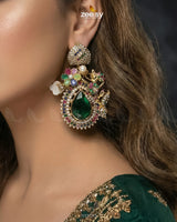 Emerald Baroque Pearl Earrings - Zeesy Jewellery