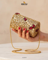 Empress Ruby Kundan Clutch Bag ACCESSORIES - Zeesy Jewellery Pakistan | Premium Artificial & Imitation Jewellery