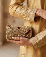 Empress Ruby Kundan Clutch Bag ACCESSORIES - Zeesy Jewellery Pakistan | Premium Artificial & Imitation Jewellery