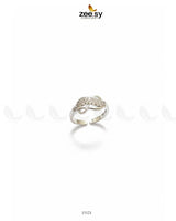 Wave Grace Cluster Pave Ring - Zeesy Jewellery