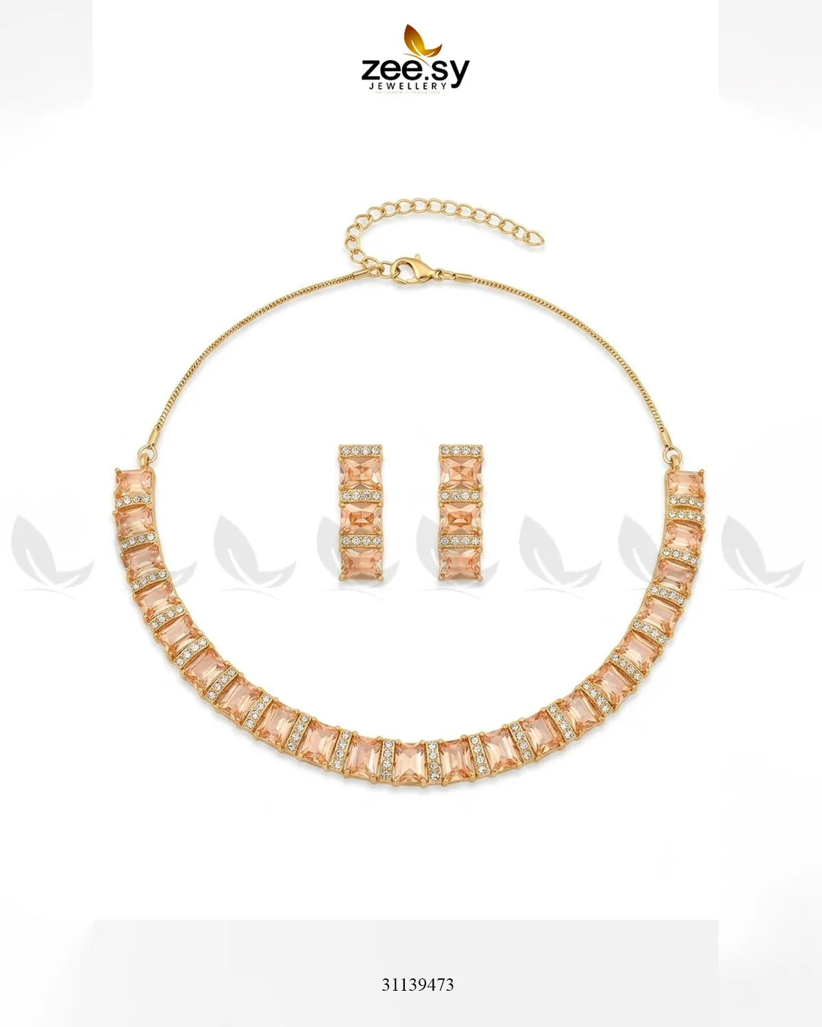 Estele American Diamond Necklace Set - Zeesy Jewellery Pakistan | Premium Artificial & Imitation Jewellery
