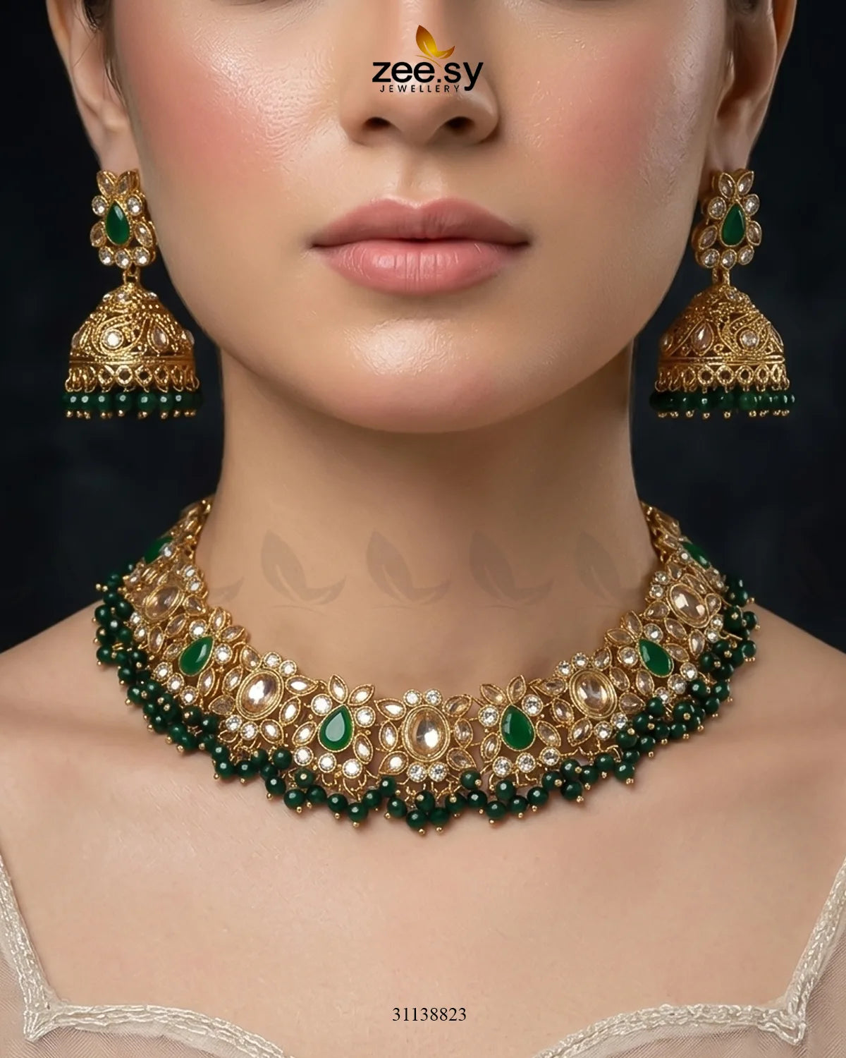 Ethereal Gemstone Beads Necklace Set Necklace Sets - Zeesy Jewellery Pakistan | Premium Artificial & Imitation Jewellery