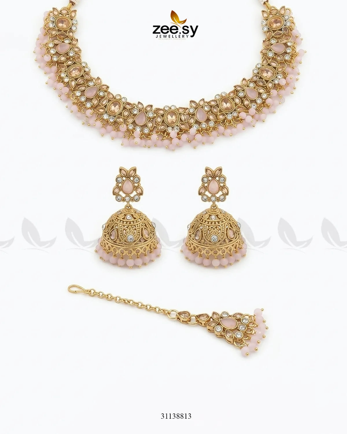 Ethereal Gemstone Beads Necklace Set Necklace Sets - Zeesy Jewellery Pakistan | Premium Artificial & Imitation Jewellery