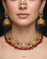Ethereal Gemstone Beads Necklace Set Necklace Sets - Zeesy Jewellery Pakistan | Premium Artificial & Imitation Jewellery