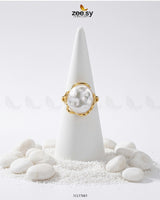 Ethereal Molten Gold Sea-Pearl Ring