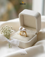 Everyday Baroque Golden Ring Finger Ring - Zeesy Jewellery Pakistan | Premium Artificial & Imitation Jewellery