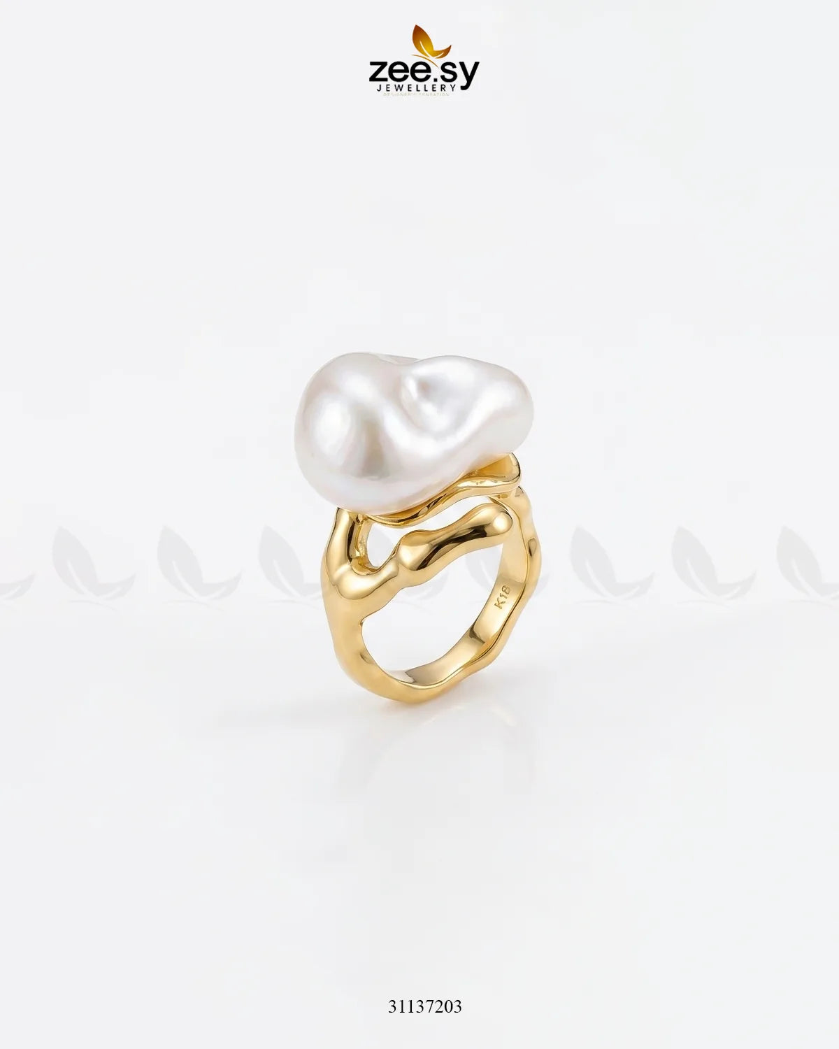 Everyday Baroque Golden Ring Finger Ring - Zeesy Jewellery Pakistan | Premium Artificial & Imitation Jewellery