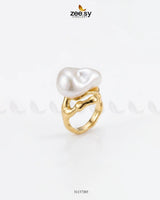 Everyday Baroque Golden Ring Finger Ring - Zeesy Jewellery Pakistan | Premium Artificial & Imitation Jewellery