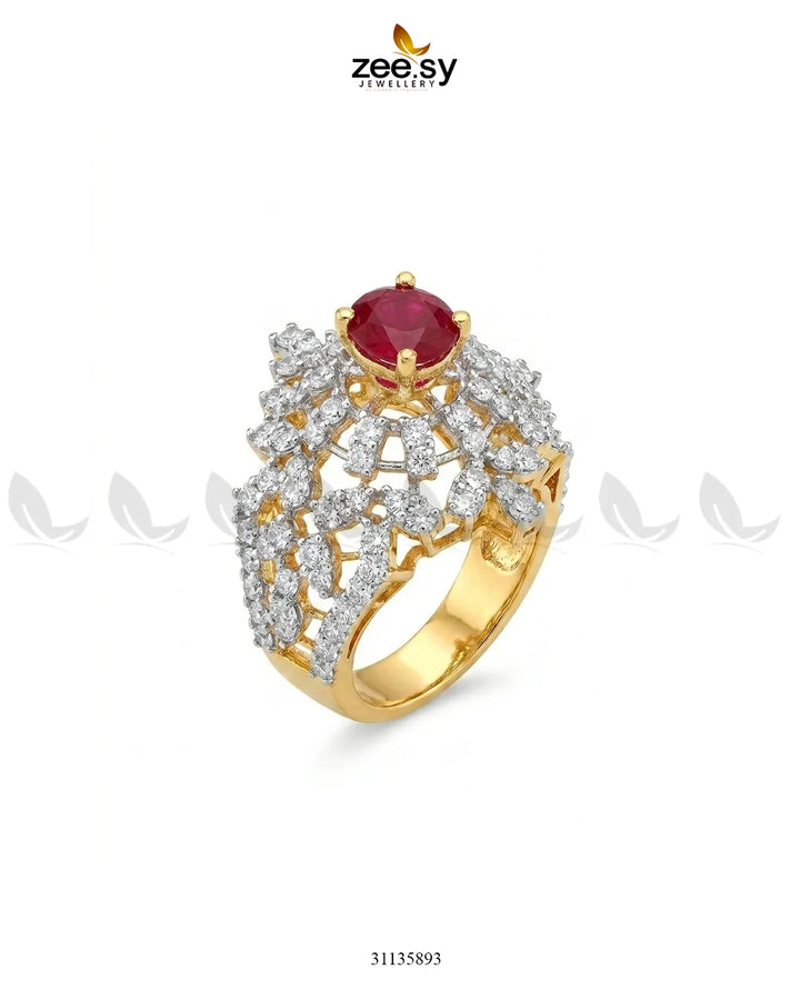 Exquisite Bold Cluster Ring Finger Ring - Zeesy Jewellery Pakistan | Premium Artificial & Imitation Jewellery