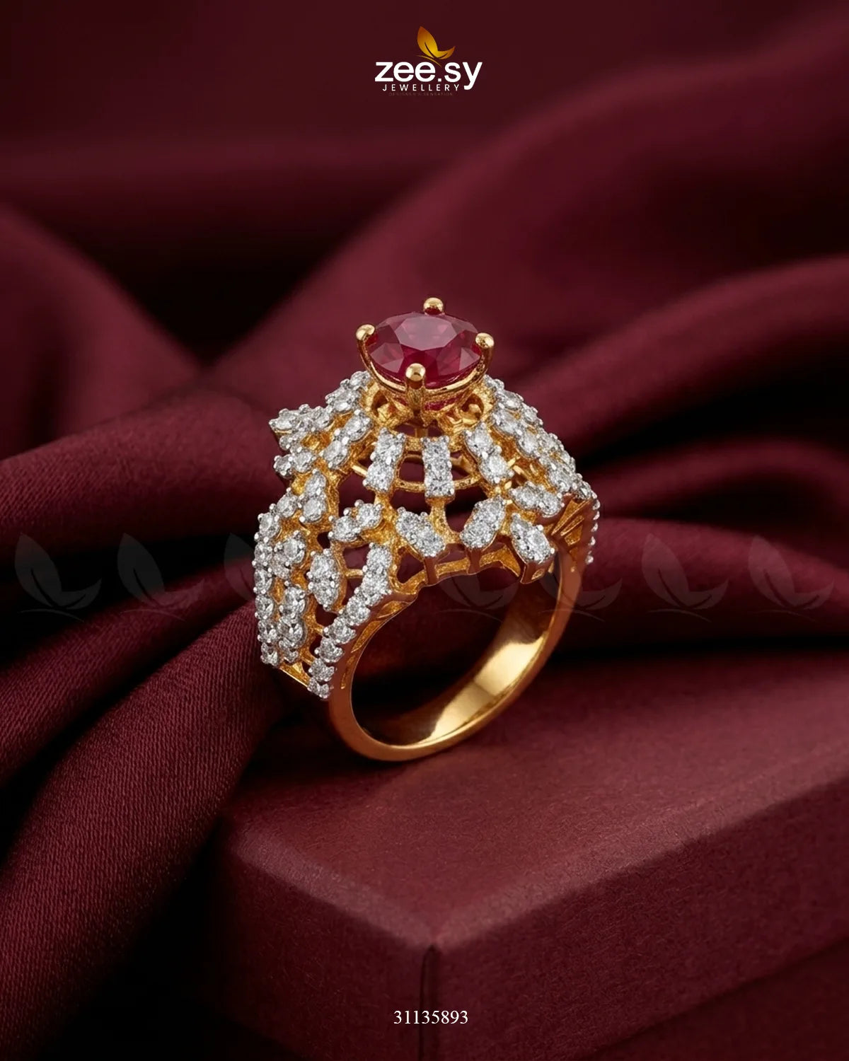 Exquisite Bold Cluster Ring