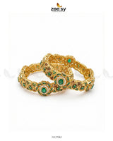 Exquisite Noori Glitz Bangles Green - Zeesy Jewellery