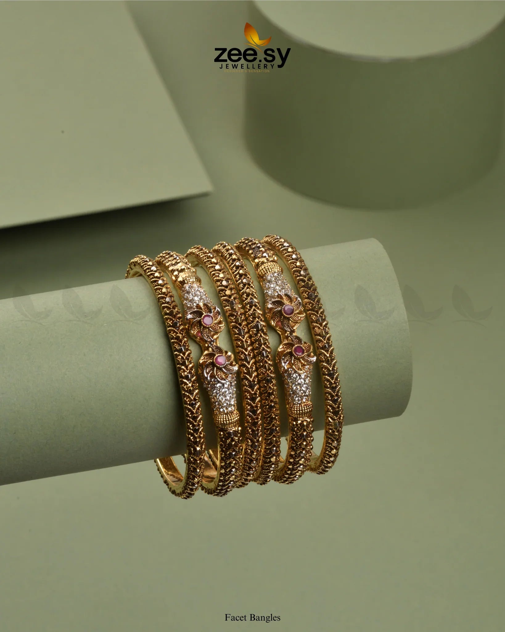Facet Bangles - Zeesy Jewellery