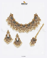 Faiqa's Rhodium Polished Bridal Set