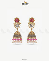 Fern Earrings Ruby Earrings - Zeesy Jewellery Pakistan | Premium Artificial & Imitation Jewellery