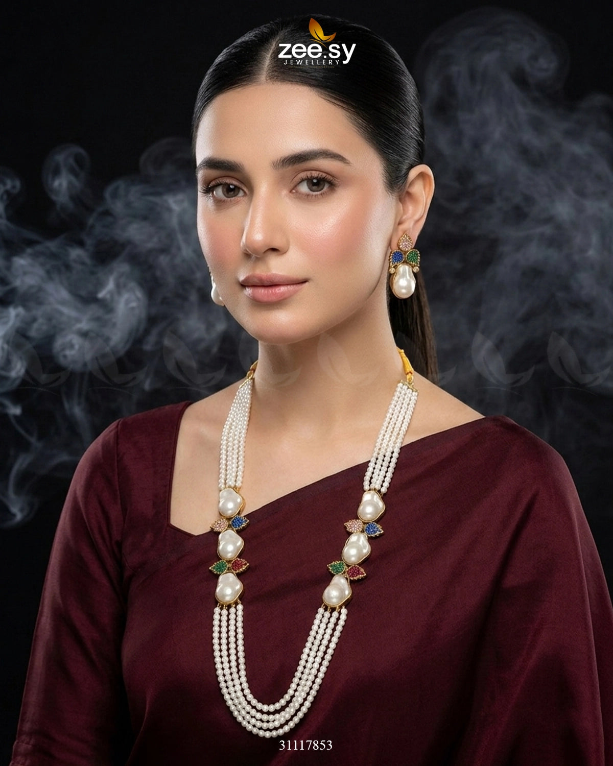 Fern Malla Necklace Malla Necklace - Zeesy Jewellery Pakistan | Premium Artificial & Imitation Jewellery