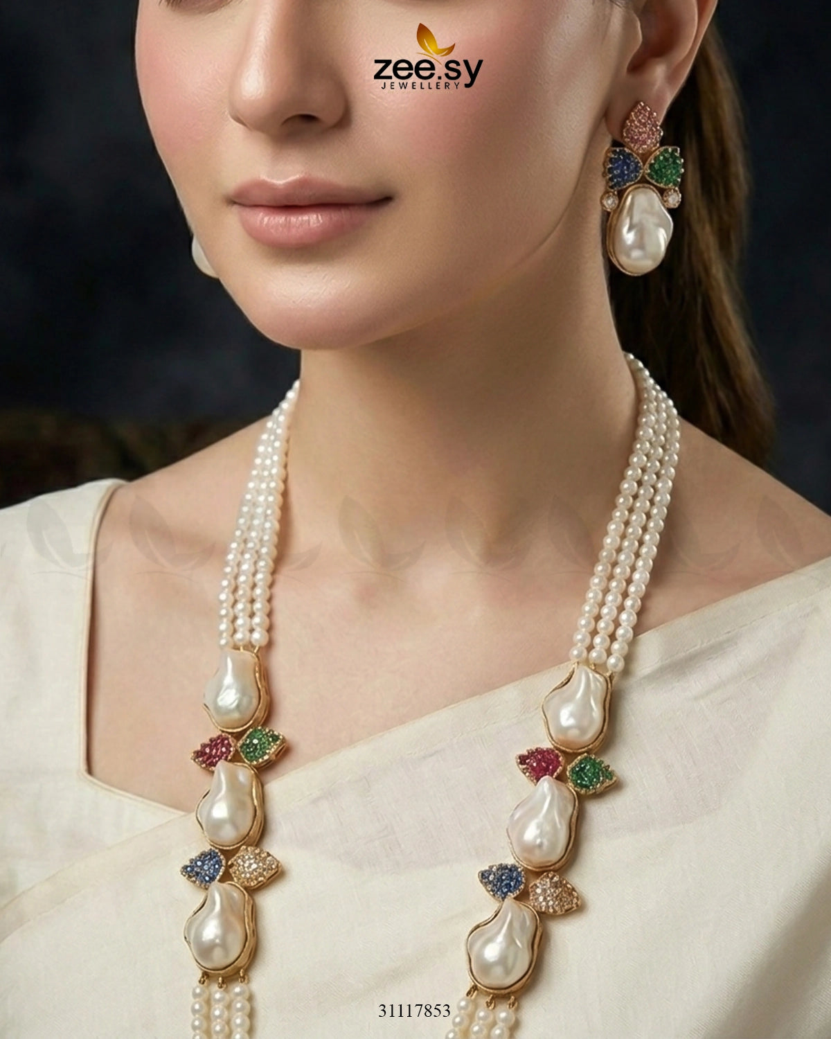 Fern Malla Necklace Malla Necklace - Zeesy Jewellery Pakistan | Premium Artificial & Imitation Jewellery
