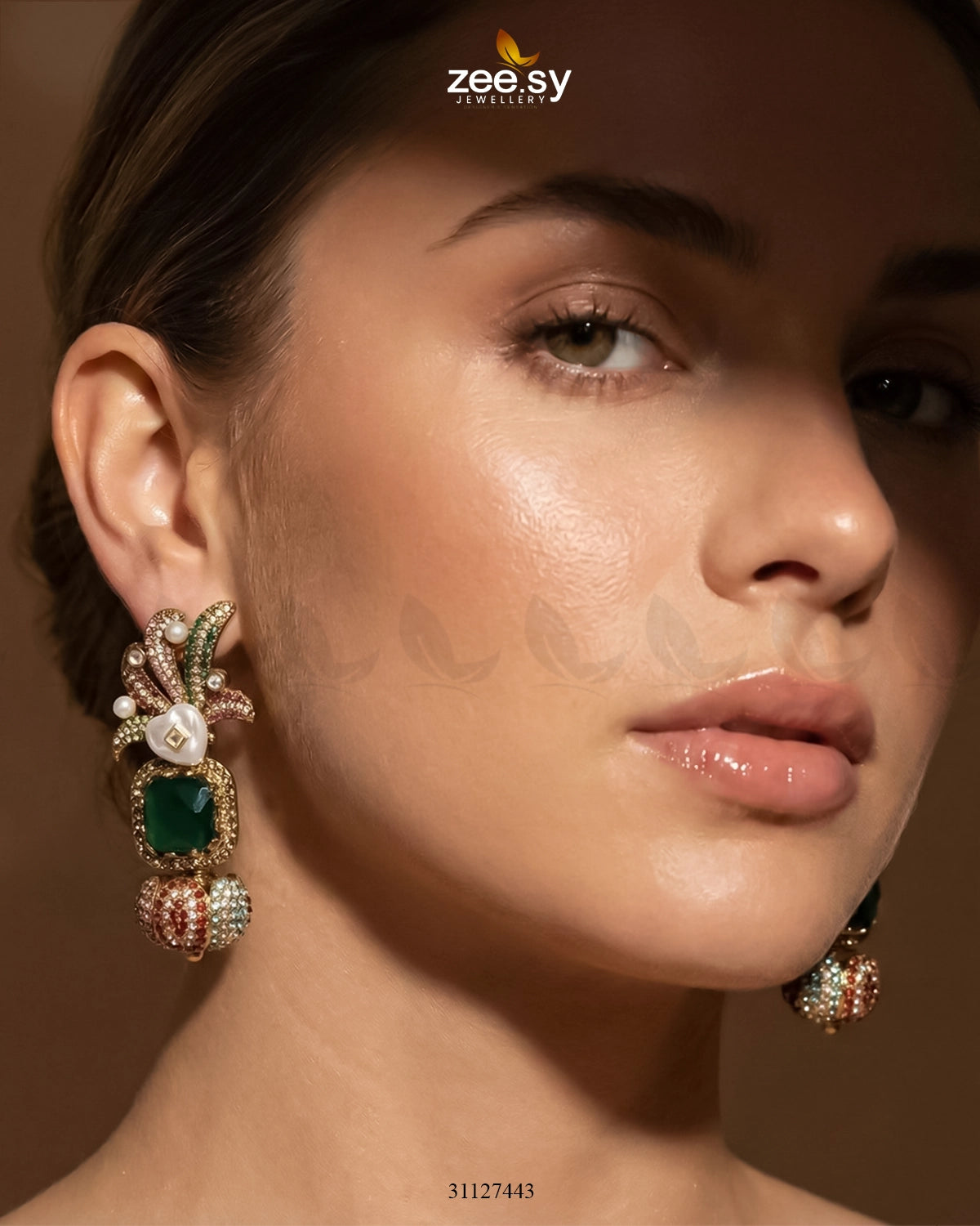 Festive Peacock Baroque Pearl Earrings - Zeesy Jewellery