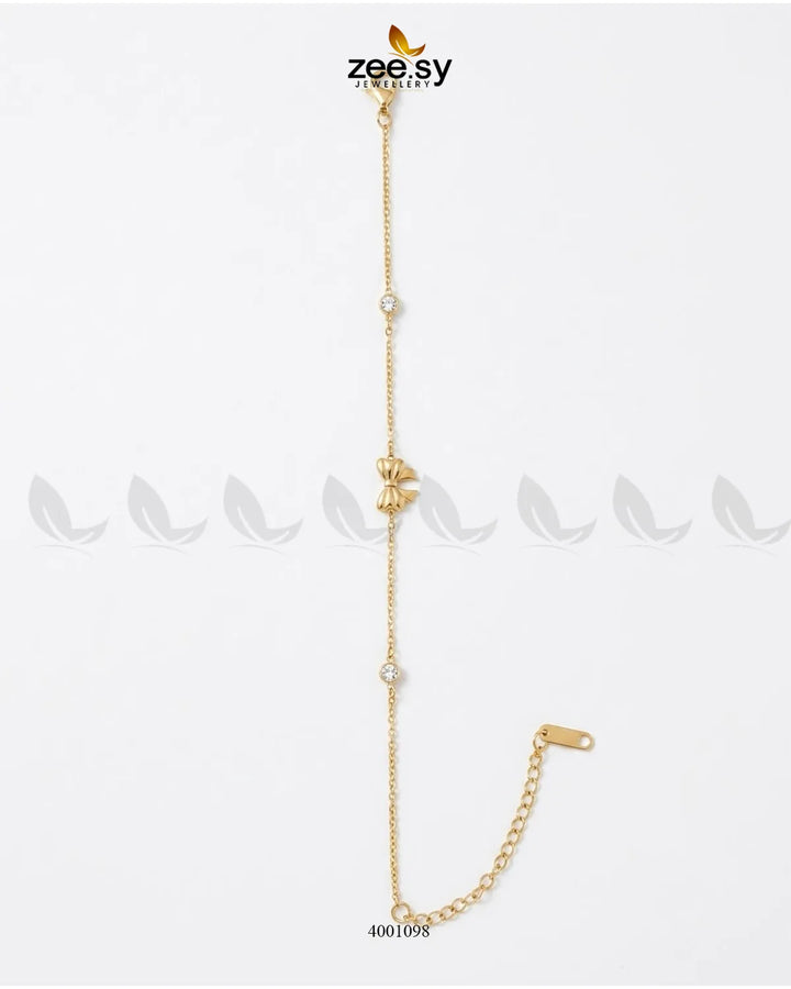 Elegant MH26 butterfly crystal bracelet with delicate links and sparkling crystals, showcasing fine craftsmanship and intricate design.
