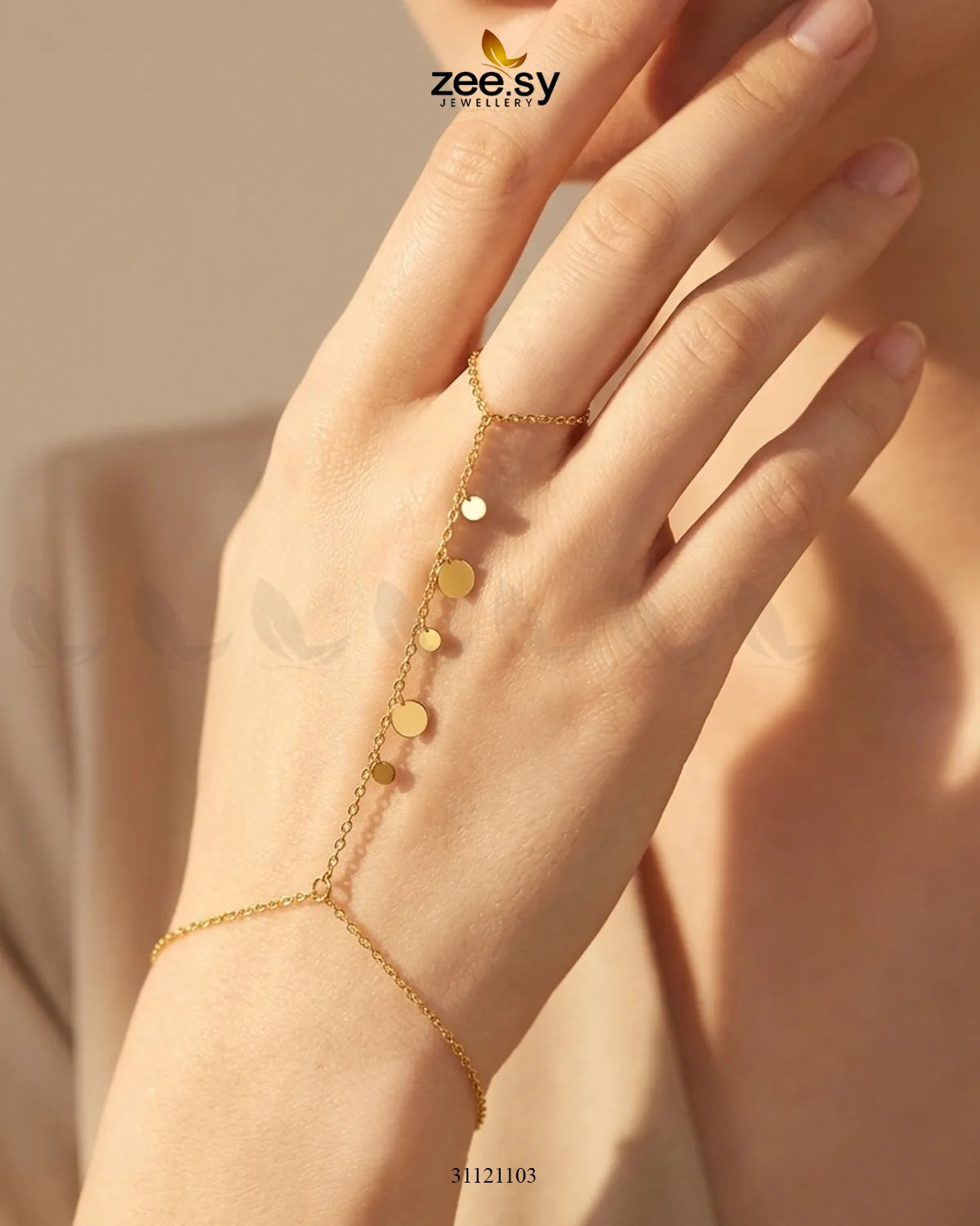 Floating Droplet Hand Bracelet Bracelet - Zeesy Jewellery Pakistan | Premium Artificial & Imitation Jewellery