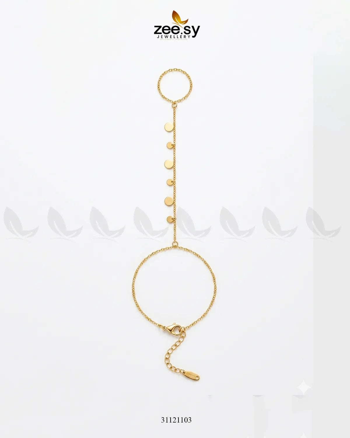 Floating Droplet Hand Bracelet Bracelet - Zeesy Jewellery Pakistan | Premium Artificial & Imitation Jewellery