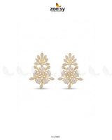 Flora Earrings Golden White Earrings - Zeesy Jewellery Pakistan | Premium Artificial & Imitation Jewellery