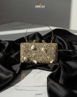 Floral Crystal Cocktail Clutch Bag - Zeesy Jewellery
