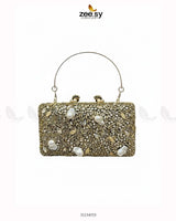 Floral Crystal Cocktail Clutch Bag - Zeesy Jewellery
