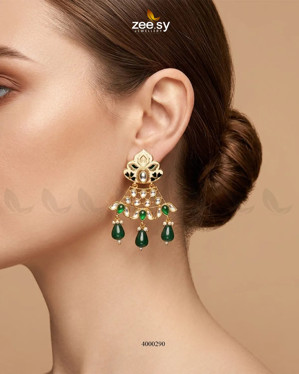 Floral Pearl Drop Malla Set Malla Necklace - Zeesy Jewellery Pakistan | Premium Artificial & Imitation Jewellery