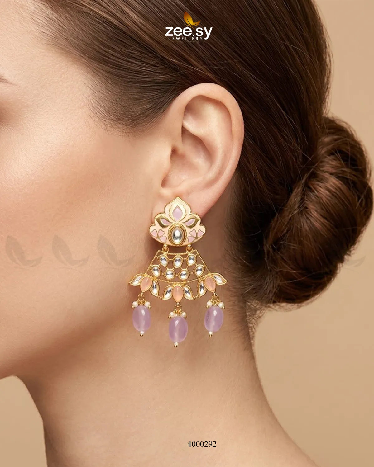 Floral Pearl Drop Malla Set Malla Necklace - Zeesy Jewellery Pakistan | Premium Artificial & Imitation Jewellery