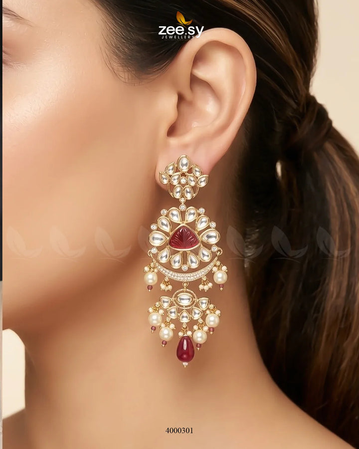Floral Stone Kundan Choker Set Choker Set - Zeesy Jewellery Pakistan | Premium Artificial & Imitation Jewellery