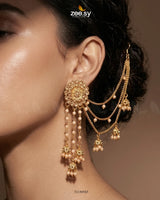 Floral Teardrop Pearl Earring Earrings - Zeesy Jewellery Pakistan | Premium Artificial & Imitation Jewellery