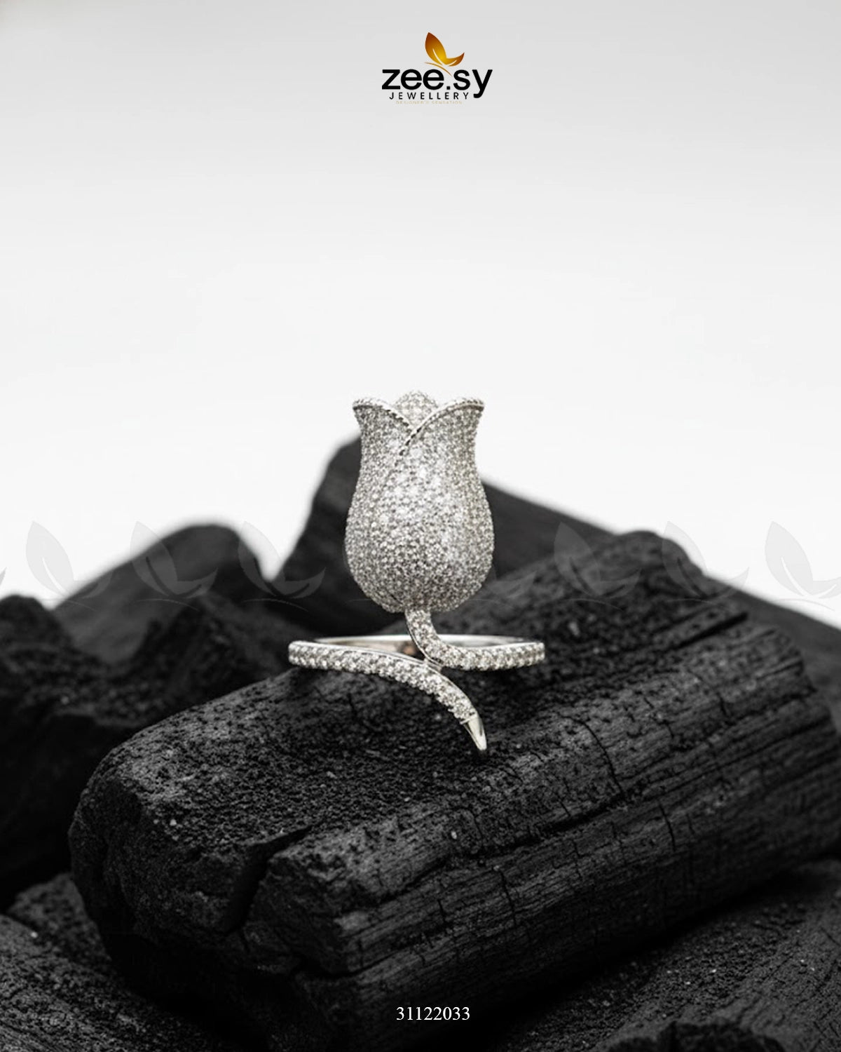 Floral Rose Cluster Ring - Zeesy Jewellery