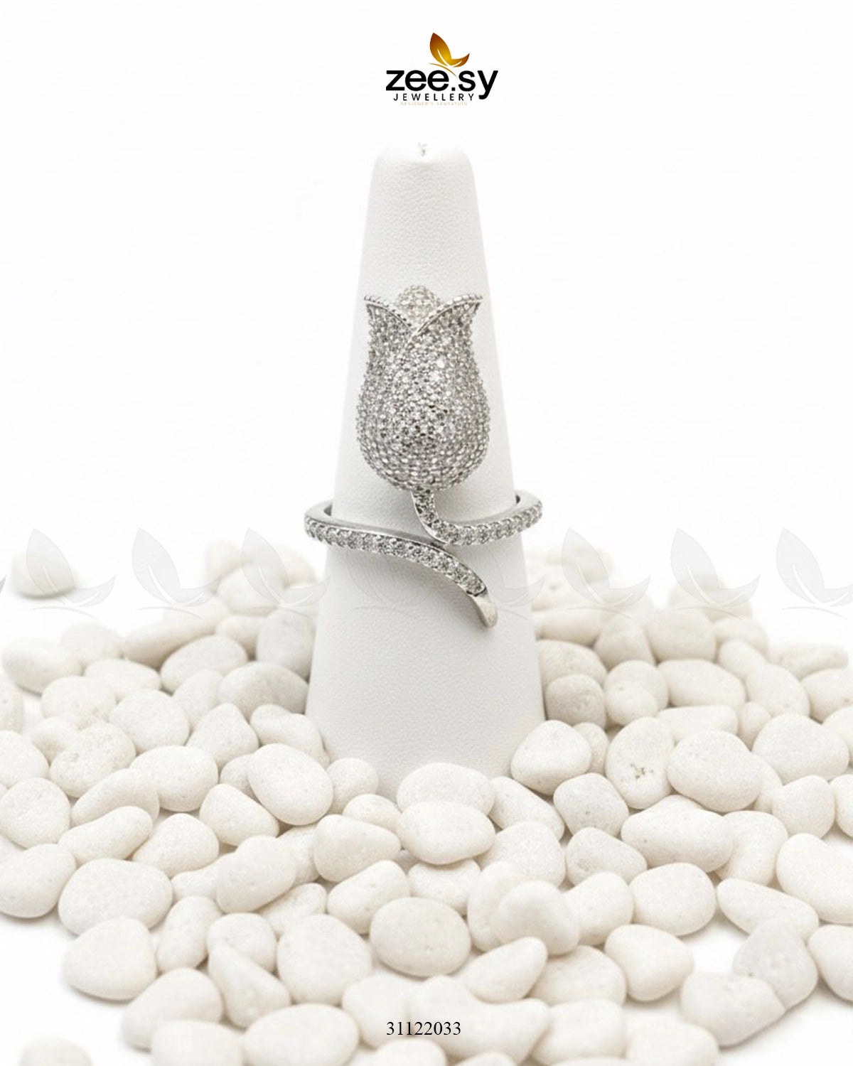 Floral Rose Cluster Ring - Zeesy Jewellery