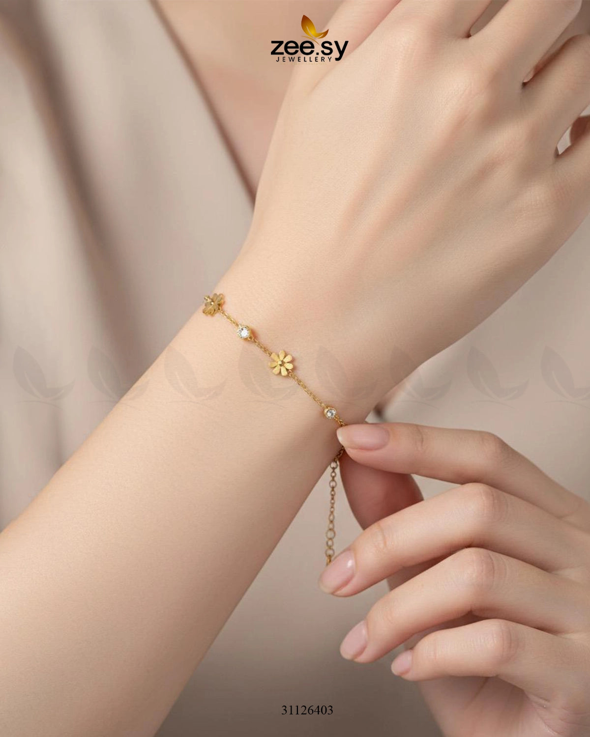 Floral Tiny Dangle Bracelet - Zeesy Jewellery