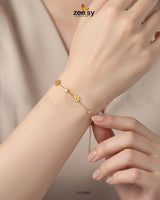 Floral Tiny Dangle Bracelet