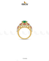 Flower Celestia Zirconia Ring Finger Ring - Zeesy Jewellery Pakistan | Premium Artificial & Imitation Jewellery
