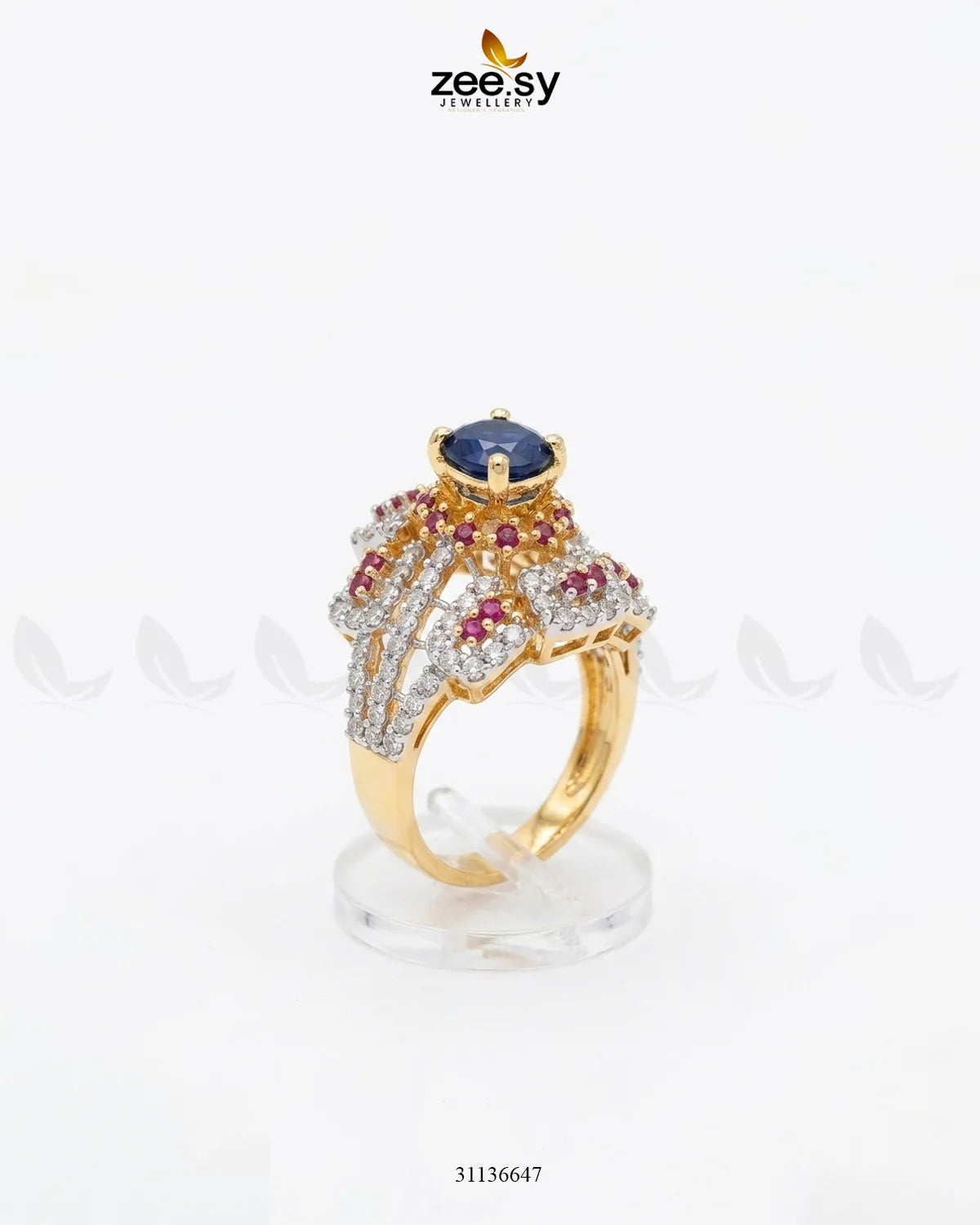 Flower Center Stone Cluster Ring Finger Ring - Zeesy Jewellery Pakistan | Premium Artificial & Imitation Jewellery