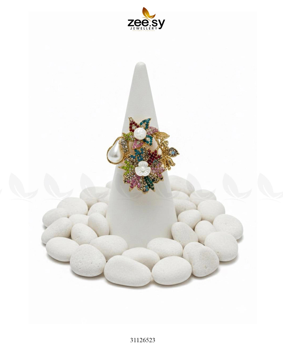 Flower Brooch Turkish Style Ring