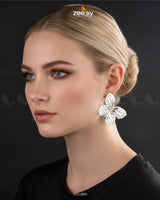 Fluttera Earrings Silver - Zeesy Jewellery