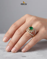 Forest Flora Dome Zirconia Ring
