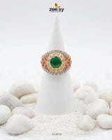 Forest Flora Dome Zirconia Ring