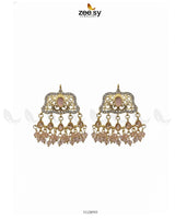 Elegant Tassel Moti Work Earrings - Zeesy Jewellery