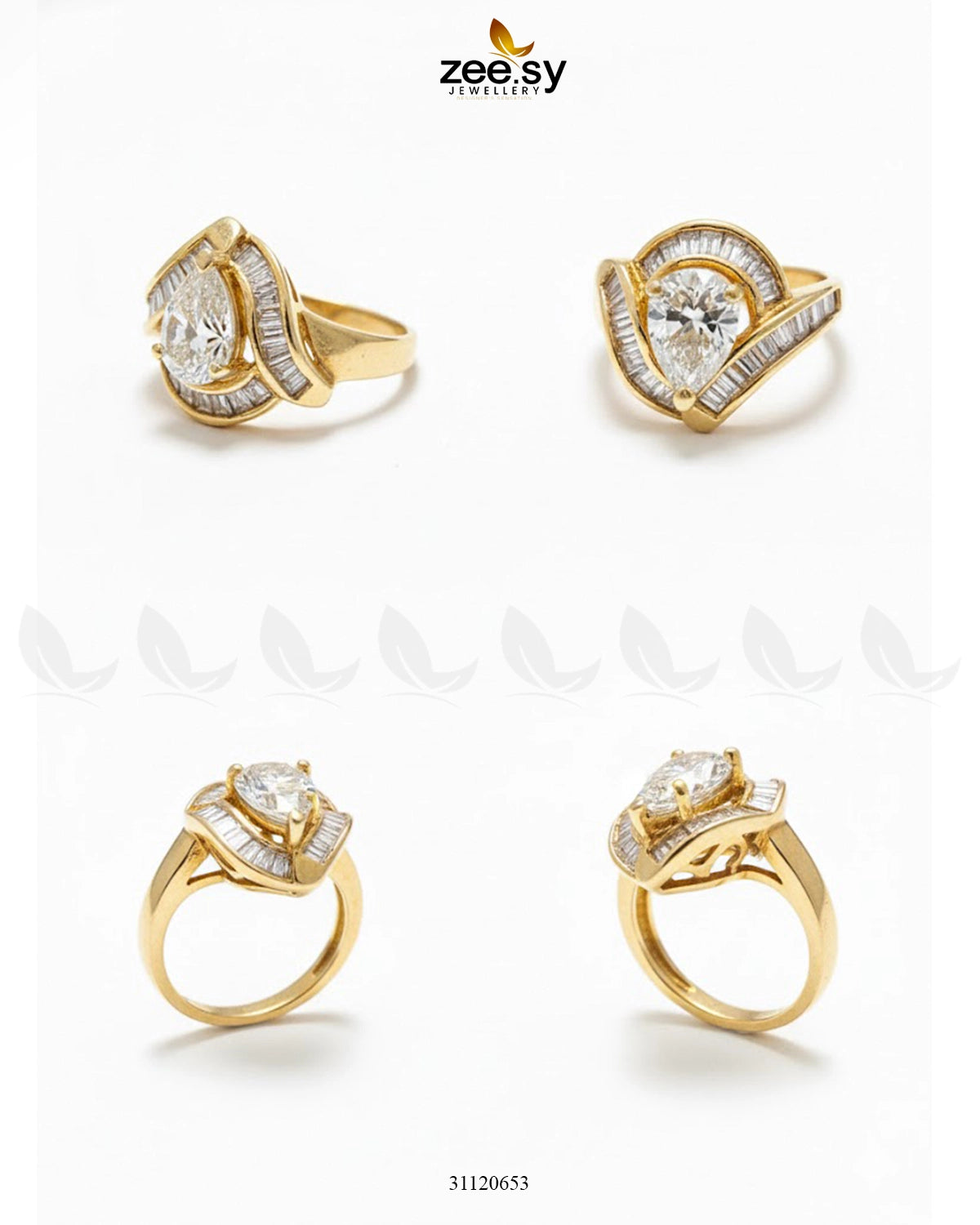 Majestic Baguette Swirl Ring - Zeesy Jewellery