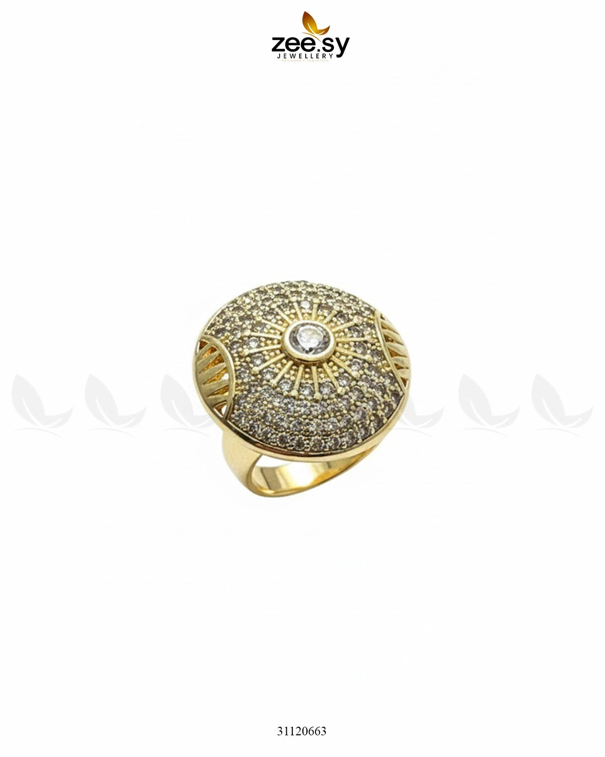 Vintage Golden Orb Statement Ring - Zeesy Jewellery