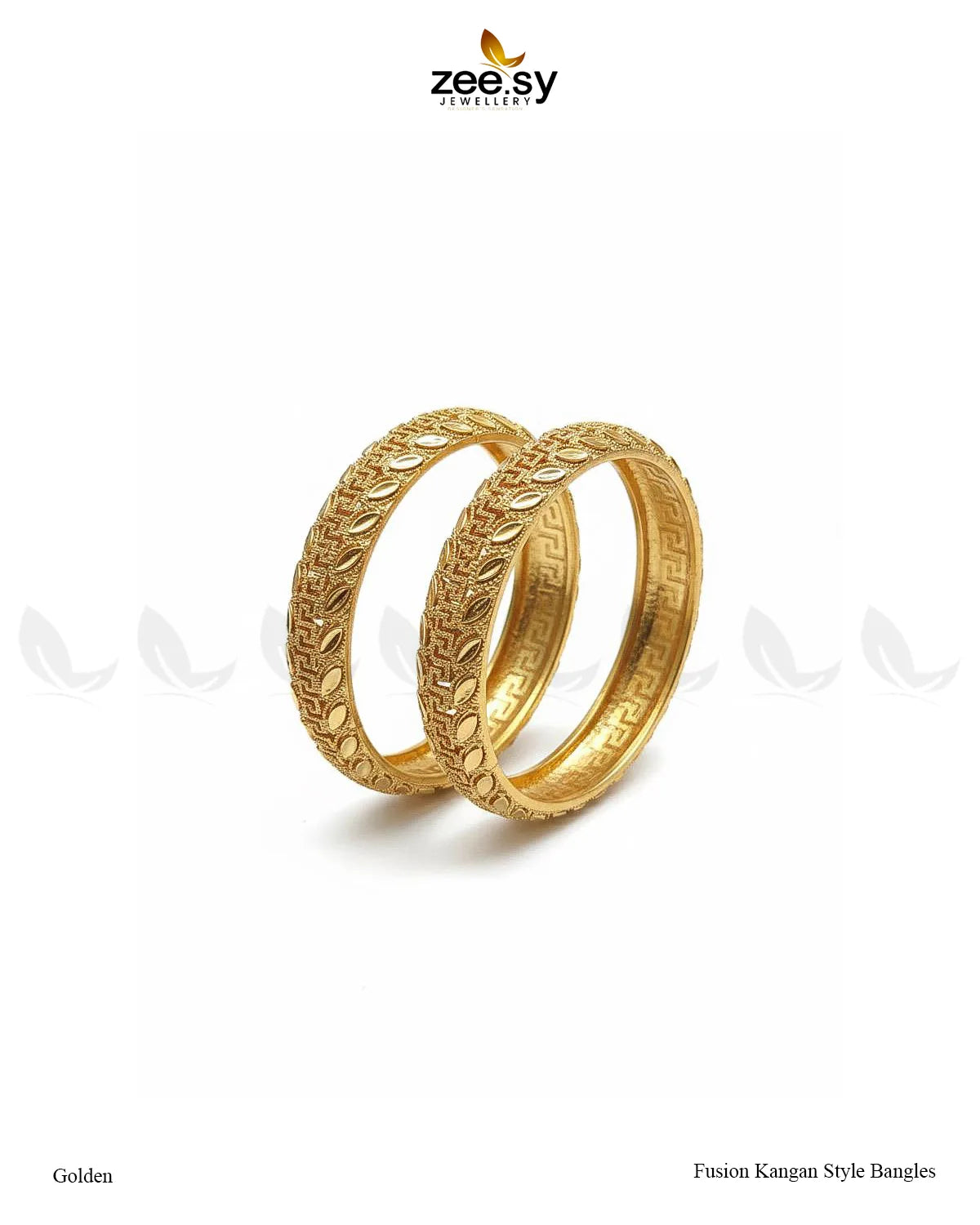 Fusion Kangan Style Bangles - Golden - Zeesy Jewellery