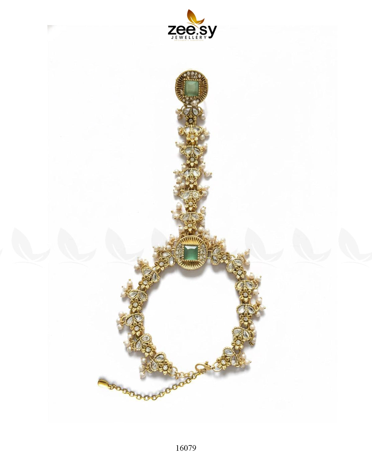 Majestic Azalea Hand Anja Accessories Golden Mint Green - Zeesy Jewellery