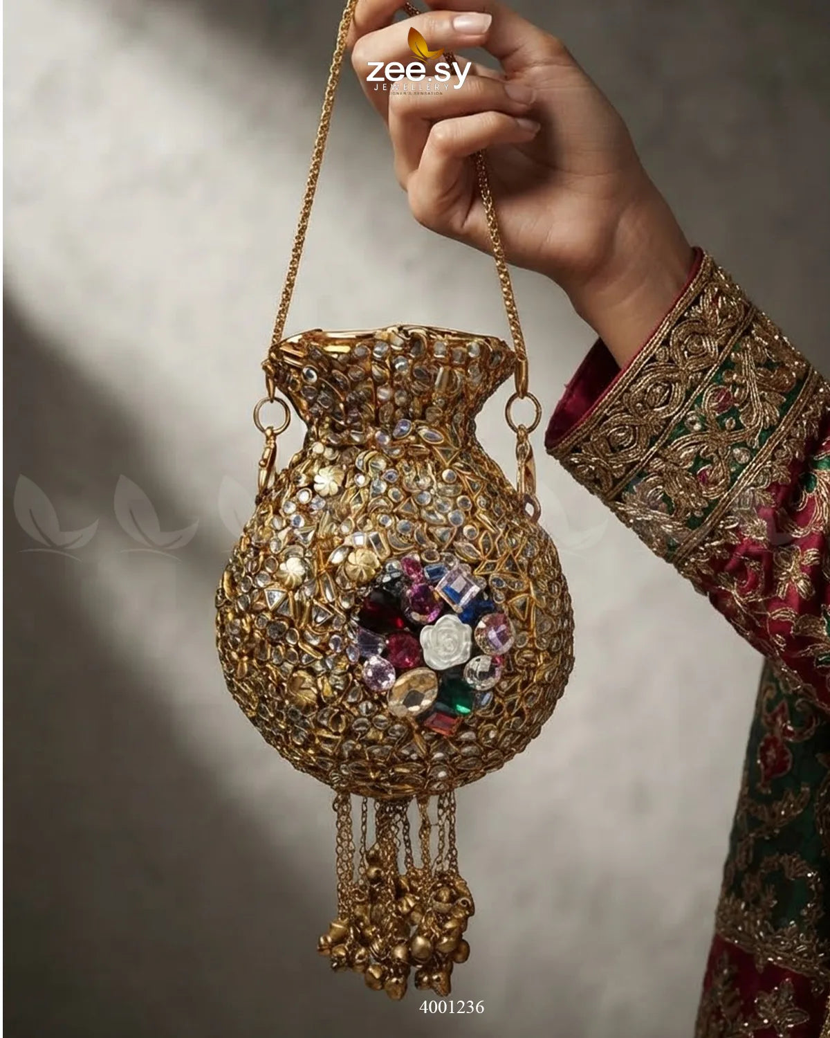 Ghungroo Tassel Potli Clutch Bag ACCESSORIES - Zeesy Jewellery Pakistan | Premium Artificial & Imitation Jewellery