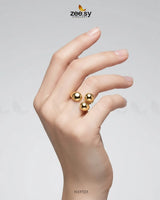 Gilded Molten Droplet Statement Ring Finger Ring - Zeesy Jewellery Pakistan | Premium Artificial & Imitation Jewellery